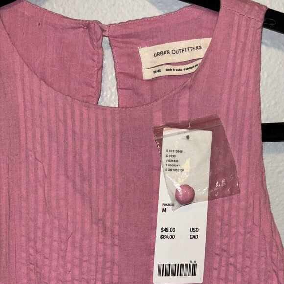 Urban Outfitters‎ Maisy High Neck Frock Pink Ruffle Dress Sz S Mod Retro Twee - Picture 7 of 15